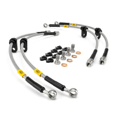 Przewody hamulcowe w oplocie do Volkswagen Golf MK8 2.0 R with 357mm Front Discs and Electronic Parking Brake 2019-